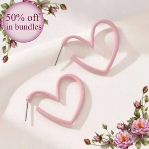 Heart Shaped Hoop Earrings